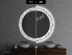 Rundt dekorativt spejl med LED baggrundsbelysning til badeværelset - industrial #7