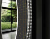 Rundt dekorativt spejl med LED baggrundsbelysning til badeværelset - microcircuit #11