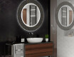 Rundt dekorativt spejl med LED baggrundsbelysning til badeværelset - microcircuit #2