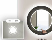 Rundt dekorativt spejl med LED baggrundsbelysning til badeværelset - microcircuit #4
