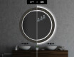 Dekorations spejl rundt badeværelse med LED - Microcircuit #7