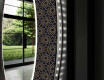 Dekorations spejl rundt badeværelse med LED - Ornament #10