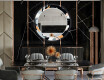 Rundt dekorativt spejl med LED baggrundsbelysning til spisestuen - flowers #12