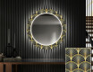 Rundt dekorativt spejl med LED baggrundsbelysning til entreen - art deco #1
