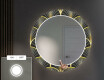 Rundt dekorativt spejl med LED baggrundsbelysning til entreen - art deco #4