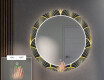 Rundt dekorativt spejl med LED baggrundsbelysning til entreen - art deco #5