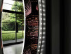 Rundt dekorativt spejl med LED baggrundsbelysning til stuen - dandelion #11