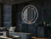 Rundt dekorativt spejl med LED baggrundsbelysning til stuen - dandelion #2