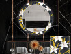 Rundt dekorative vægspejle over spisebord med LED lys - Bells flowers #1