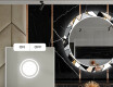 Dekorations spejl rundt spisebord med LED - Marble pattern #4