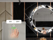 Dekorations spejl rundt spisebord med LED - Marble pattern #5