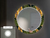 Rundt dekorativt spejl med LED baggrundsbelysning til entreen - botanical flowers #4