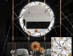 Rundt dekorativt spejl med LED baggrundsbelysning til spisestuen - chamomile #1