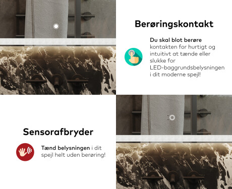 Badeværelsesspejl med lys L146 #9