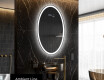Ovalt badeværelses spejl med LED L227 - Lodret #3