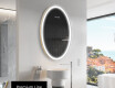 Ovalt badeværelses spejl med LED L227 - Lodret #4