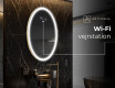 Ovalt badeværelses spejl med LED L227 - Lodret #6
