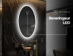 Ovalt badeværelses spejl med LED L227 - Lodret #7