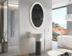 Ovalt badeværelses spejl med LED L227 - Lodret #9