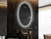Ovalt badeværelses spejl med LED L228 - Lodret #3