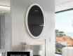 Ovalt badeværelses spejl med LED L228 - Lodret #4