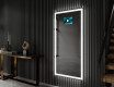 Vertikal spejl med LED-baglys LED01