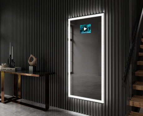 Vertikal spejl med LED-baglys LED01