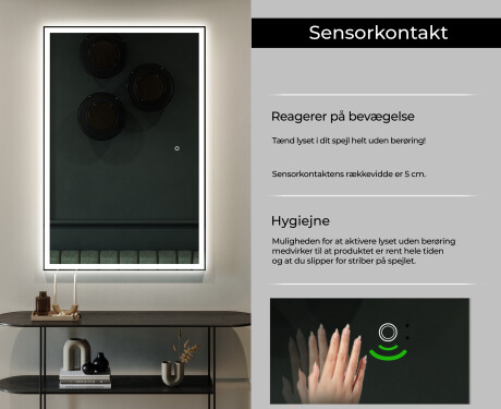 Vertikal spejl med LED-baglys LED01 #6