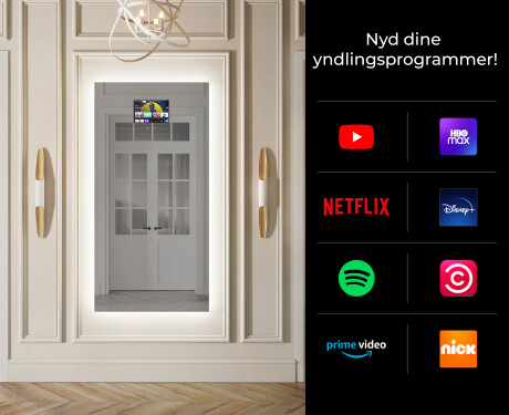 Langt spejl med lys til værelse L58 #2