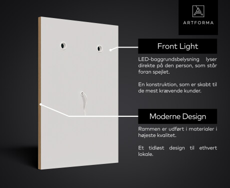 Vertikal spejl med LED-baglys LED01 #6