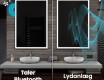 Vertikal spejl med LED-baglys LED01 #7