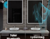 Langt spejl med lys til værelse L57 #7
