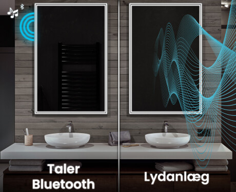 Langt spejl med lys til værelse L57 #7