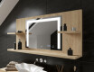 LED spejl til væg med hylde L11