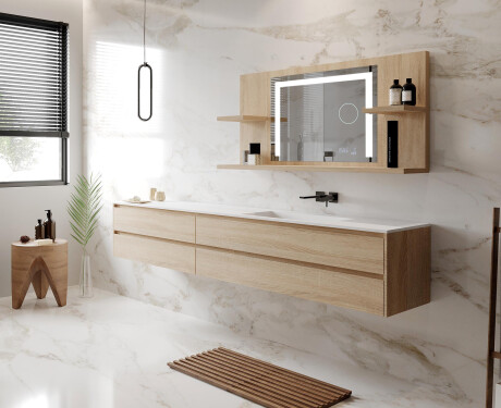 LED spejl til væg med hylde L11 #5