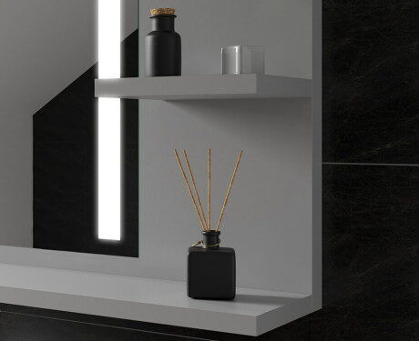 LED spejl til væg med hylde L11 #6