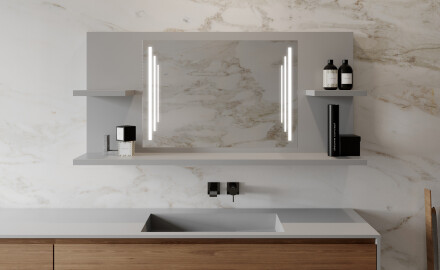 Vægspejle LED med hylde L27