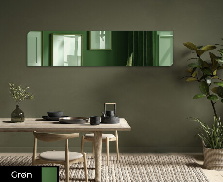 Afrundede moderne farvet spejl dekoration L173
