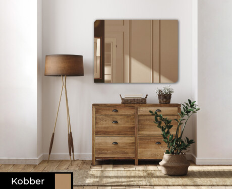 Afrundede moderne farvet spejl dekoration L173 #2