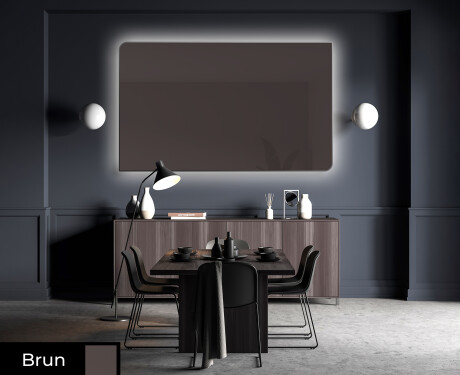 Afrundede moderne farvet spejl dekoration L173 #4