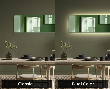 Afrundede moderne farvet spejl dekoration L173 #9