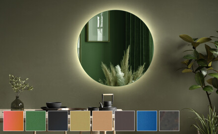 Runde dekorative spejlvægge L175