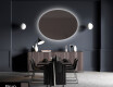 Ovale moderne farvet spejl dekoration L178 #4