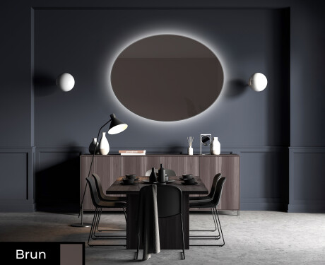 Ovale moderne farvet spejl dekoration L178 #4