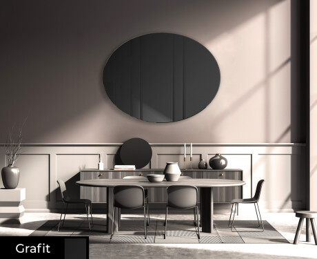 Ovale moderne farvet spejl dekoration L178 #5