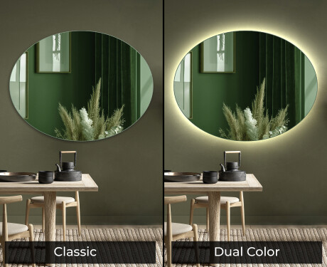 Ovale moderne farvet spejl dekoration L178 #9