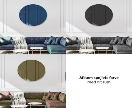 Ovale moderne farvet spejl dekoration L178 #10