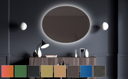 Ovale moderne farvet spejl dekoration L178