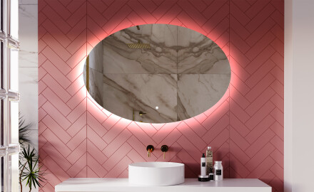 Ovale moderne farvet spejl dekoration L178