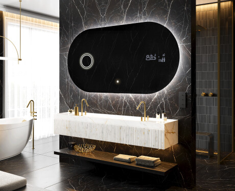 Ovalt badeværelses spejl med LED L229 #9